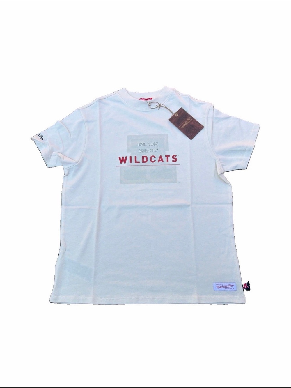 Mitchell & Ness Arizona Wildcats Boyfriend T-Shirt Women's Size XS Cream, New